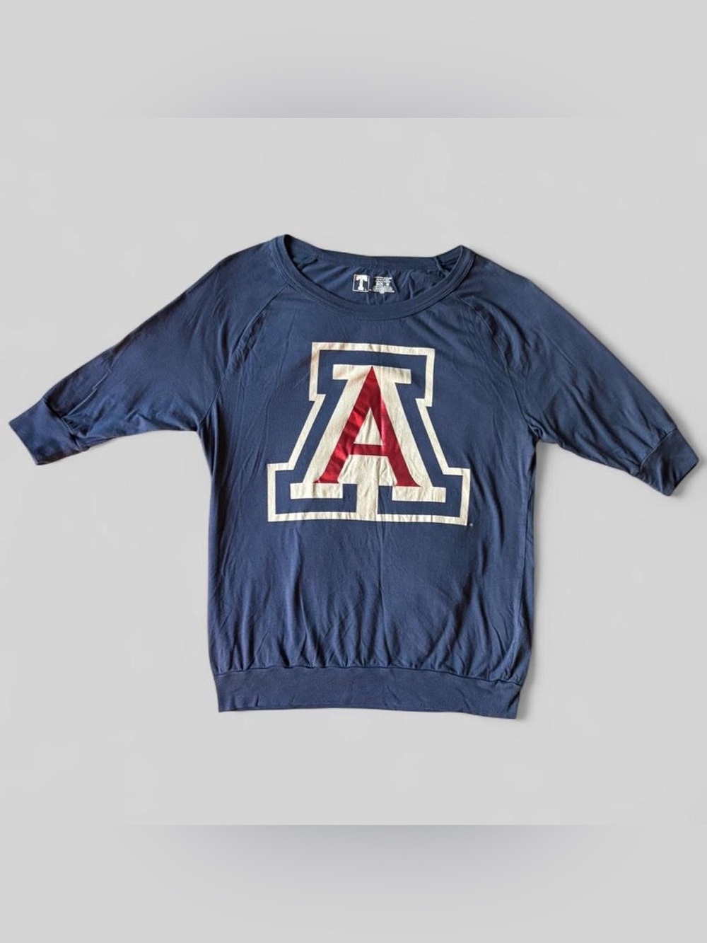 University of Arizona Wildcats Long Sleeve T-Shirt Blue A Logo M NCAA